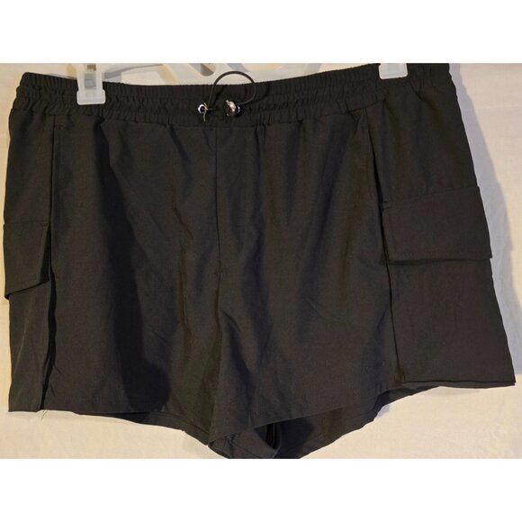 Bearpaw Outdoors Black Shorts Utility Womens Black Size XL elastic Waist - Picture 1 of 2